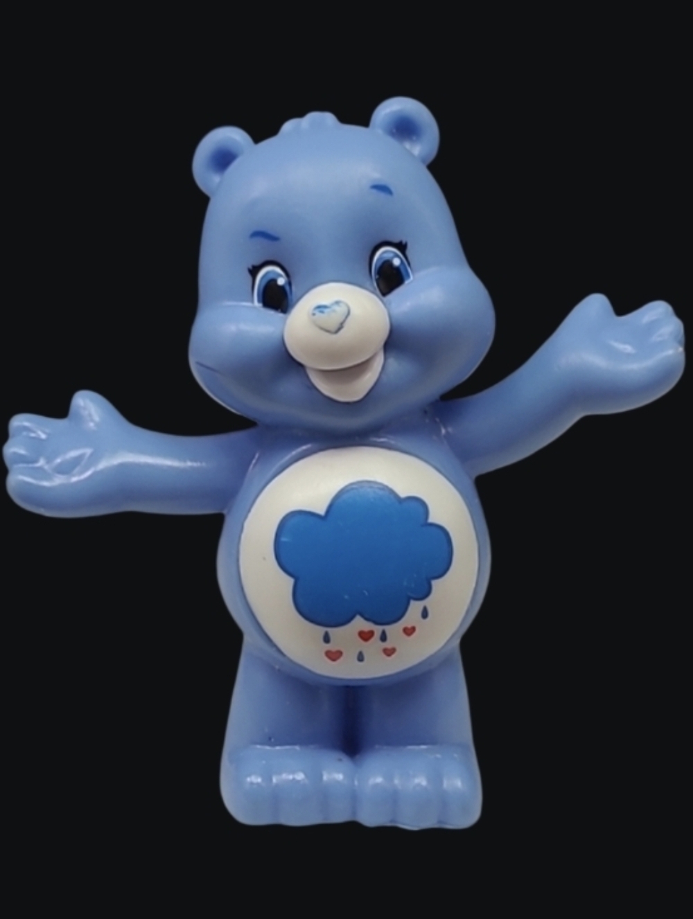 CARE BEARS "GRUMPY BEAR"   BLUE RAIN CLOUD TCFC FIGURE -2 3/8"
